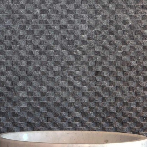Mozaic Marmura Black Oval Scapitata, 1.8 x 5 cm