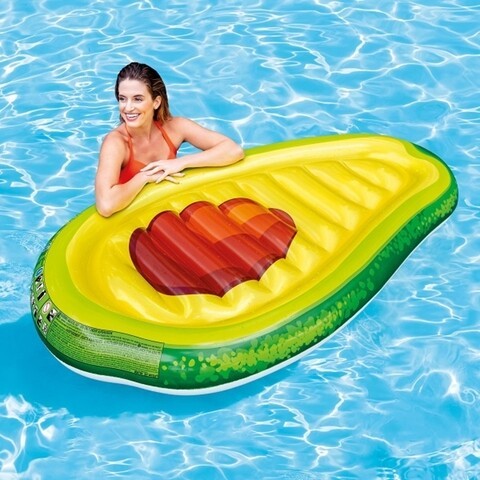 Saltea gonflabila pentru plaja Intex Yummy Avocado, 180x117 cm, polivinil, multicolor