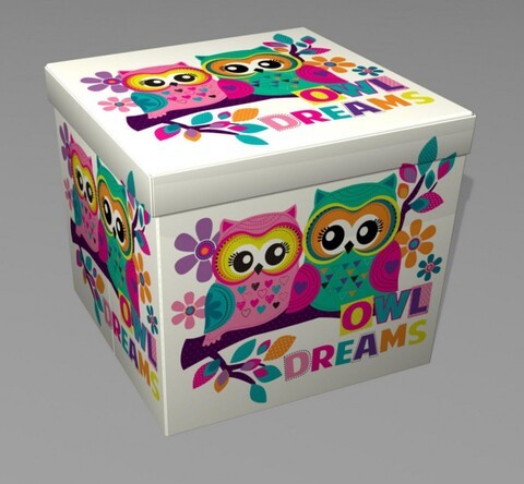 Taburet pliabil Owls, Heinner Home, 38x38x37.5 cm, PVC, multicolor