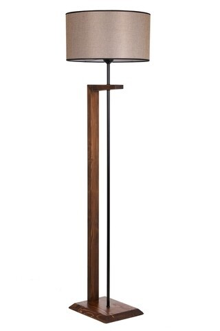 Lampadar, Luin, 8276-3, E27, 60 W, metal/lemn/textil