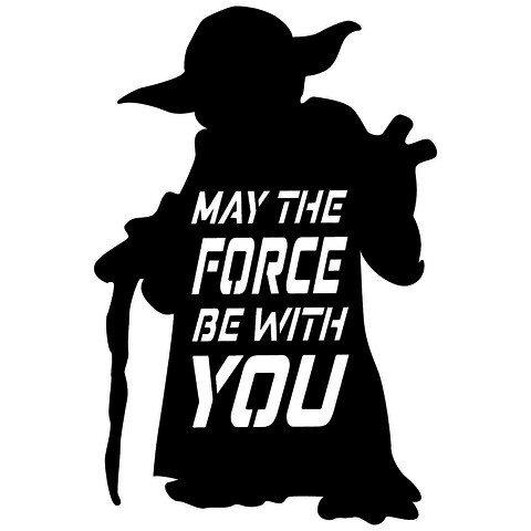Decoratiune de perete, May The Force Be With You, Tanelorn, 33x50 cm, metal