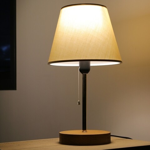 Lampa de masa, AYD - 2647, Insignio, 22 x 41 cm, 1 x E27, 60W, bej/maro