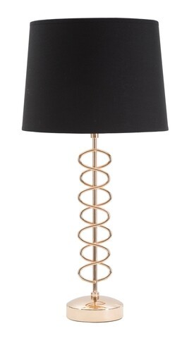 Lampa de masa, Mauro Ferretti, 30x61.5 cm, fier, auriu/negru