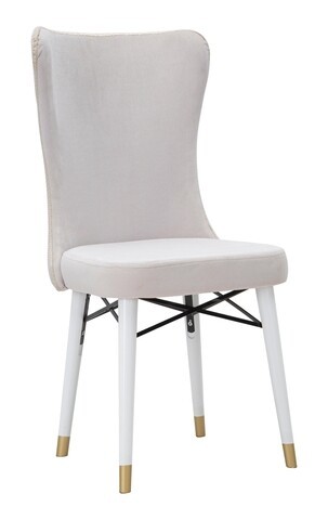Set 2 scaune Mimoza, Mauro Ferretti, 40x65x99 cm, fier, crem