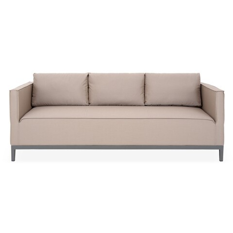 Canapea cu 3 locuri, Eon, L.204 l.85 H.67 cm, aluminiu, gri