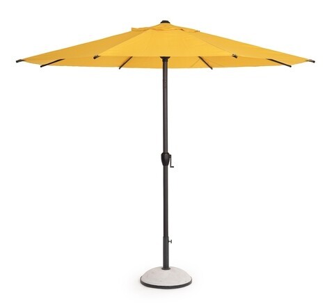 Umbrela pentru gradina / terasa Rio, Bizzotto, Ø 300 cm, stalp Ø 48 mm, otel/poliester, galben mimosa