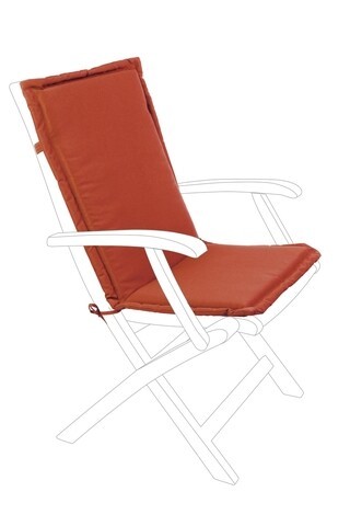 Perna pentru scaun de gradina Poly180, Bizzotto, 45 x 94 cm, poliester impermeabil, portocaliu inchis