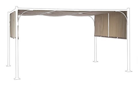 Prelata pentru pavilion de gradina Slide Gazebo, Bizzotto, 400 x 300 cm, poliester/poliamida, grej