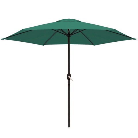 Umbrela de gradina / terasa Monty, Ø 270 cm, Ø38 mm, cu manivela, sistem antivant, aluminiu, verde