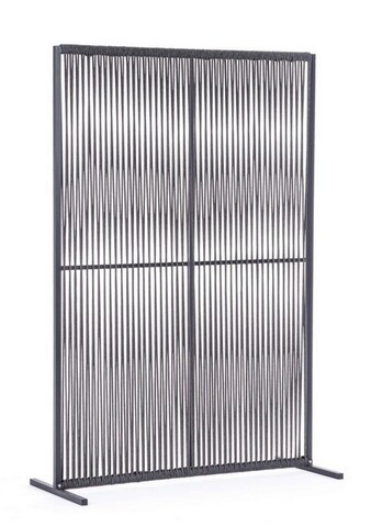Paravan despartitor pentru gradina/terasa Paxson, Bizzotto, 120 x 30 x 180 cm, aluminiu/tesatura olefin, gri ink
