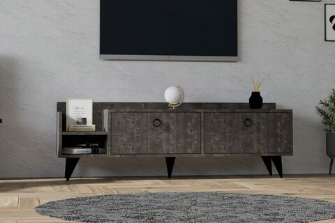 Comoda TV, Asse Home, Heflin, 150x50x36 cm, Maro