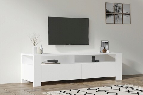 Comoda TV, Asse Home, Combe , 140x40x40 cm, Alb