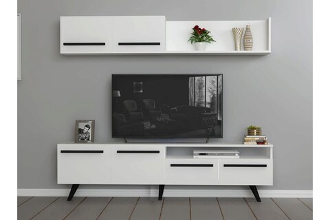 Comoda TV, Coraline, Mono, 180x45.8x29.5 cm, Alb