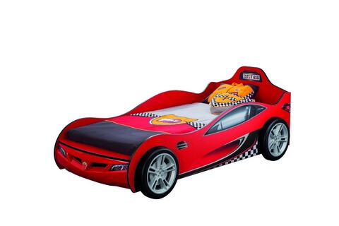 Pat pentru copii Car, Çilek, Race Cup Carbed-Red (90X190), 109x80x208 cm, Multicolor