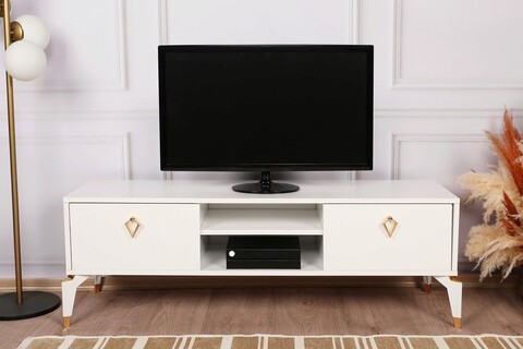 Comoda TV, Kalune Design, Posh, 143x47x40 cm, Alb