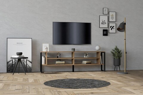 Comoda TV, Puqa Design, Cupe, 160x50.4x24.5 cm, PAL, Maro