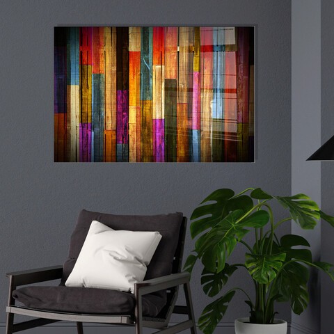 Tablou decorativ, UV-002, Sticla temperata, 70 x 100 cm, Multicolor