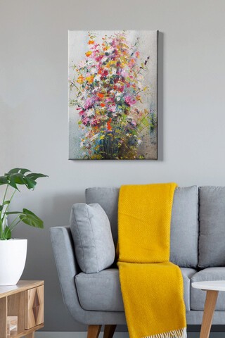 Tablou decorativ, Kanvas Tablo (50 x 70), Canvas, Lemn, Multicolor