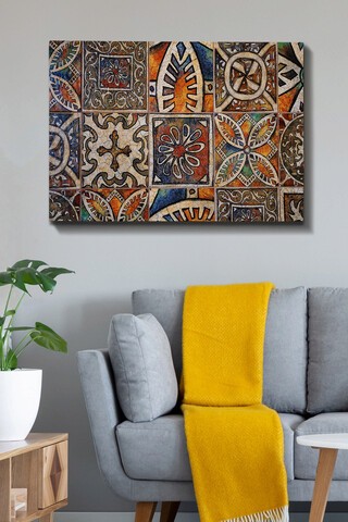 Tablou decorativ, Kanvas Tablo (70 x 100), Canvas, Lemn, Multicolor