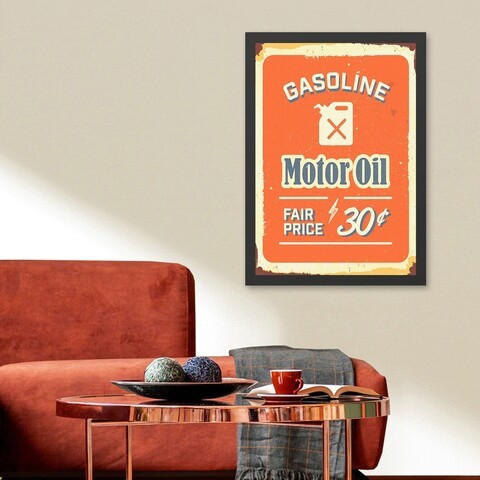 Tablou decorativ, Motor Oil 2 (55 x 75), MDF , Polistiren, Multicolor