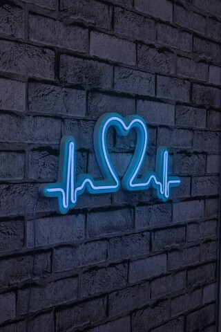 Decoratiune luminoasa LED, Love Rhythm, Benzi flexibile de neon, DC 12 V, Albastru