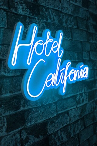 Decoratiune luminoasa LED, Hotel California, Benzi flexibile de neon, DC 12 V, Albastru