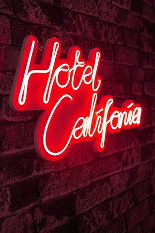 Decoratiune luminoasa LED, Hotel California, Benzi flexibile de neon, DC 12 V, Rosu