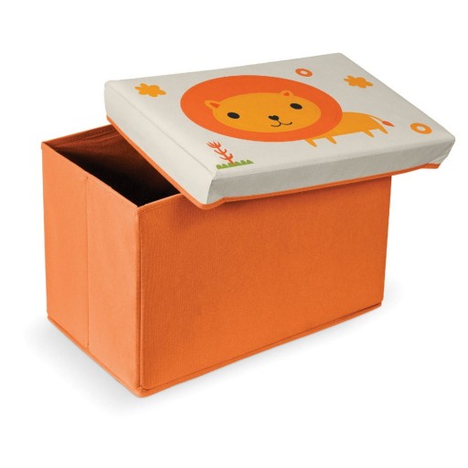 Taburet cu spațiu pentru depozitare Domopak Lion, portocaliu