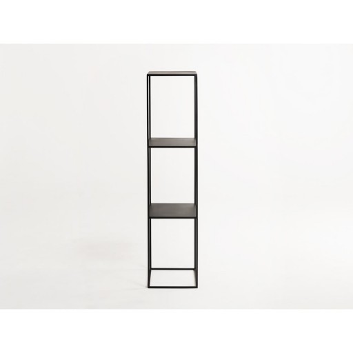 Bibliotecă metalică CustomForm Tensio, înălțime 140 cm, negru