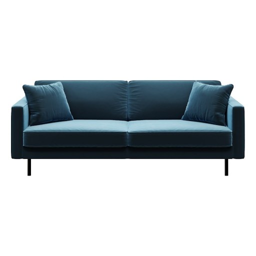 Canapea albastră cu tapițerie din catifea 207 cm Kobo – MESONICA