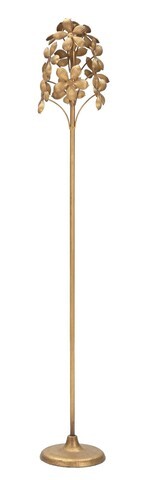 Suport pentru lumanare, Flowy, Mauro Ferretti, Ø17 x 93 cm, fier, auriu