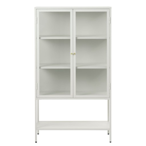 Vitrină albă din metal 88x132 cm Carmel – Unique Furniture