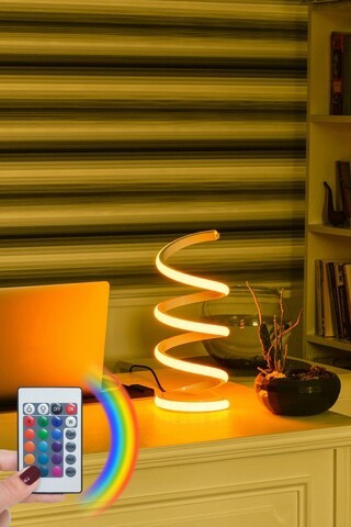 Lampa de masa, Curlux, 509CRL1113, Aluminiu, Multicolor