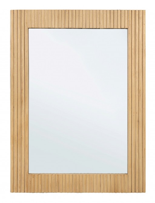 Oglinda decorativa Charley, Bizzotto, 60 x 80 cm, lemn de paulownia/MDF, natural