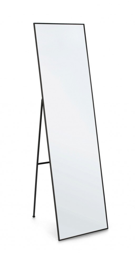 Oglinda de podea Universe, Bizzotto, 40 x 150 cm, otel/MDF/sticla, negru