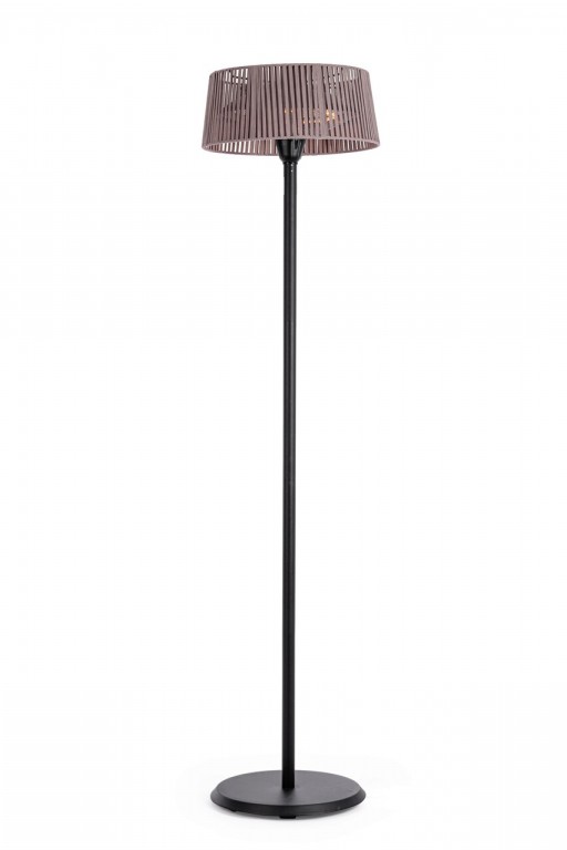 Lampadar cu incalzitor electric Holen, Bizzotto, Ø50 x 205 cm, 1500W, 8000 ore, rezerva tub halogen, aluminiu/otel/sfoara, grej
