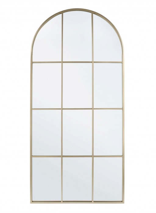 Oglinda decorativa Nucleos, Bizzotto, 80 x 170 cm, otel/MDF/sticla, auriu