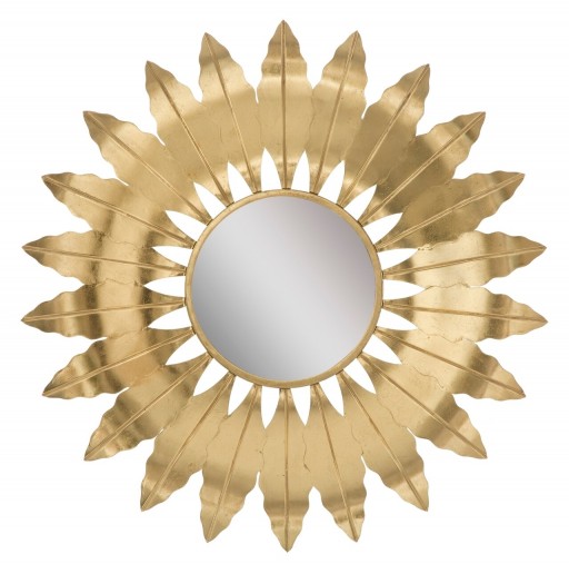 Oglinda decorativa, Leaf Glam, Mauro Ferretti, 98 cm, auriu