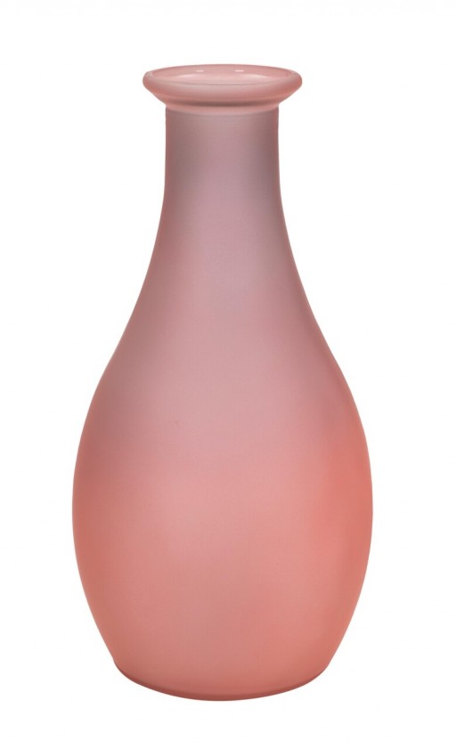 Vaza Troy, Mauro Ferretti, Ø 21x40 cm, sticla reciclata, roz