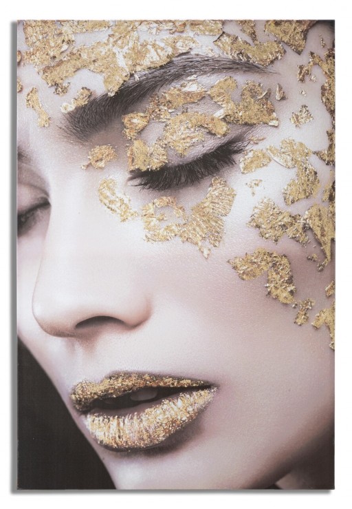 Tablou decorativ Beautiful Lady Face, Mauro Ferretti, 80x120 cm, lemn pin/canvas imprimat