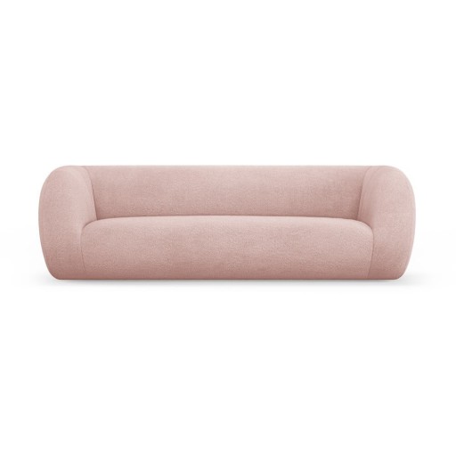 Canapea roz-deschis cu tapițerie din stofă bouclé 230 cm Essen – Cosmopolitan Design