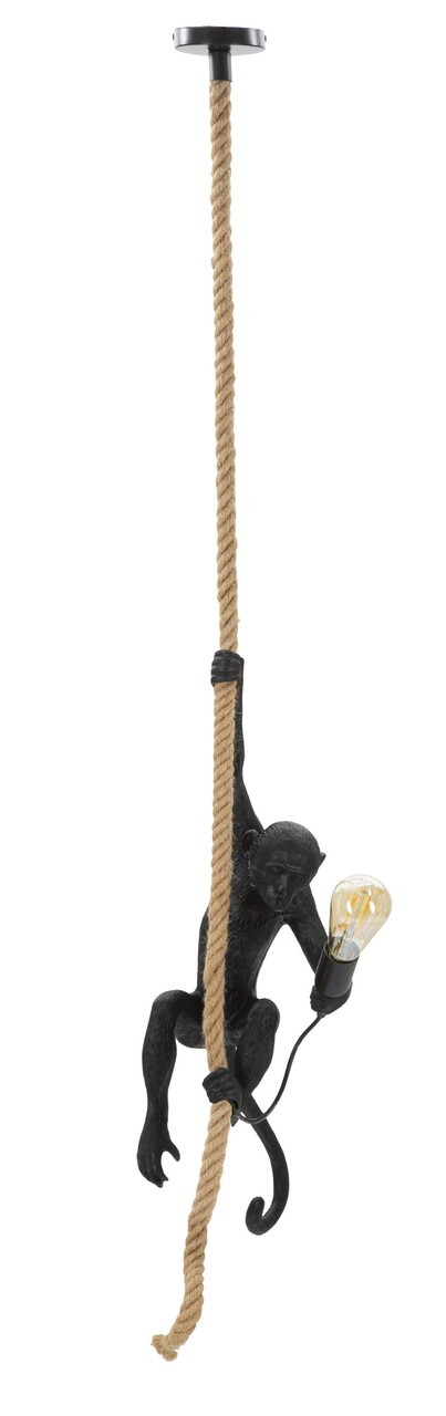 Lustra Monkey, Mauro Ferretti, Ø27 x 60 cm, 1 x E27, 20W, polirasina, negru