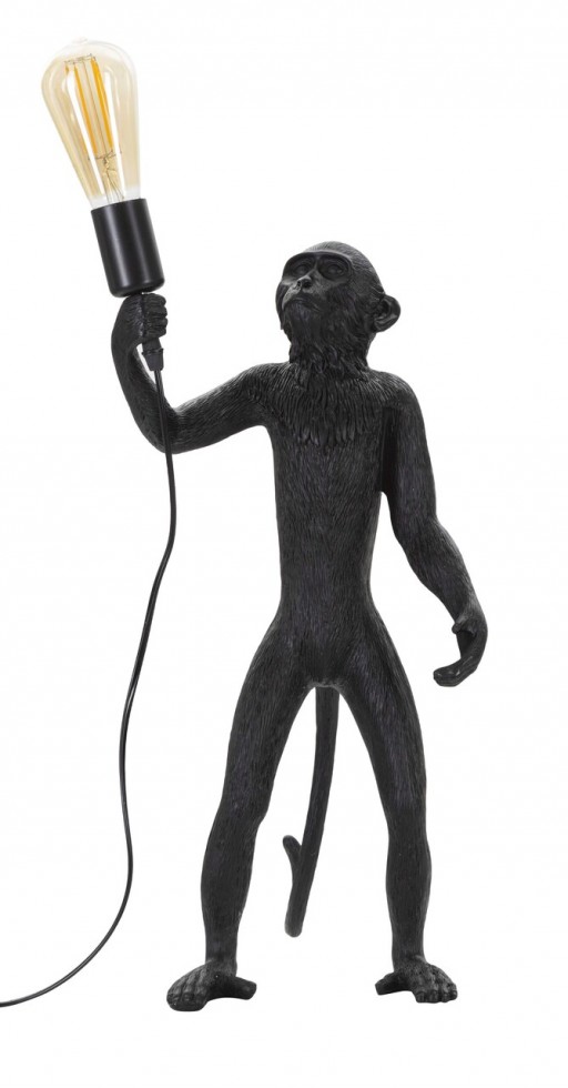 Lampa de masa Monkey, Mauro Ferretti, Ø26 x 55 cm, 1 x E27, 40W, polirasina, negru