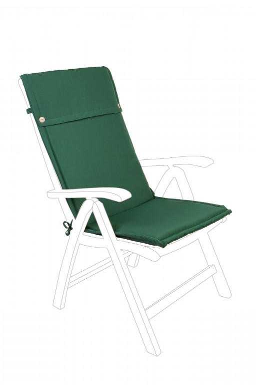 Perna pentru scaun de gradina cu spatar inalt Poly180, Bizzotto, 50 x 120 cm, poliester impermeabil, verde inchis