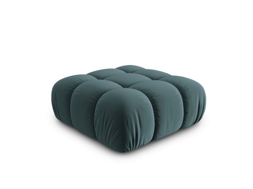 Taburet, Bellis, Micadoni Home, BL, 94x94x39 cm, catifea, albastru petrol