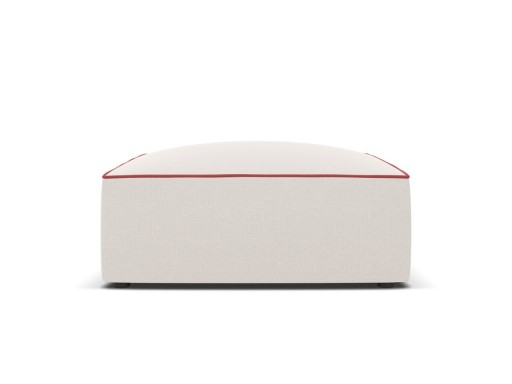 Taburet, Ruby, Micadoni Home, BL, 93x93x40 cm, tesatura chenille, bej/rosu