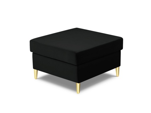 Taburet, Moghan, Micadoni Home, GL, 70x70x45 cm, catifea, negru