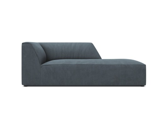 Sezlong living dreapta 1 loc, Ruby, Micadoni Home, BL, 180x93x69 cm, velur, albastru