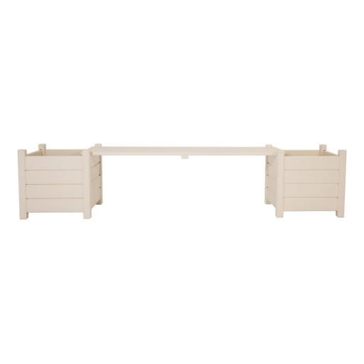 Bancă de grădină albă din lemn masiv – Esschert Design