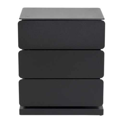 Comodă neagră din metal 37x54,5 cm Joey – Spinder Design
